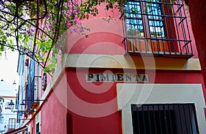 Callejon Agua street in Seville Andalusia spain photo