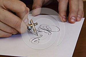 Calligrapher autograph photo