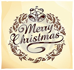 Calligraphic Christmas lettering