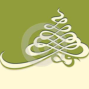Calligraphic Christmas tree