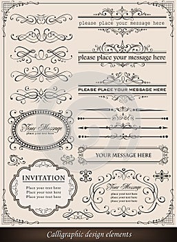 Calligraphic design elements and page decoration