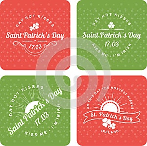 Calligraphic Design Elements St. Patrick's Day