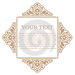 Calligraphic design elements. Vector illustration