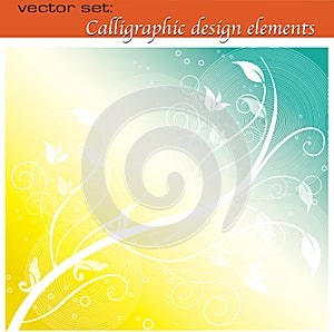 Calligraphic design series of elements