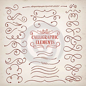 Calligraphic elements set