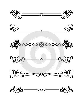 Calligraphic elements text dividers set3_1