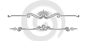 Calligraphic frame vector concept