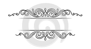 Calligraphic frame vector concept