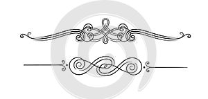 Calligraphic frame vector concept