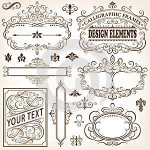 Calligraphic Frames And Design Elements II