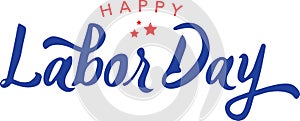 Calligraphic Happy Labor Day Vector Typography