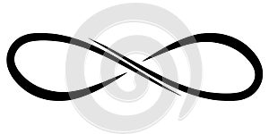 Calligraphic logo sign infinity, icon infinity eternity