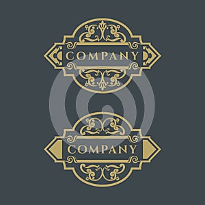 Calligraphic Luxury line logo. Flourishes elegant emblem monogram. Royal vintage divider design,EPS 8,EPS 10