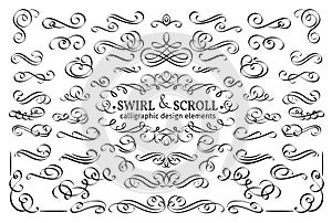 Calligraphic and page decoration design elements.