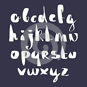 Calligraphic script font.