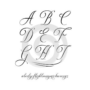 Calligraphy alphabet