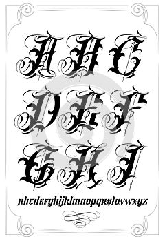 Calligraphy alphabet photo