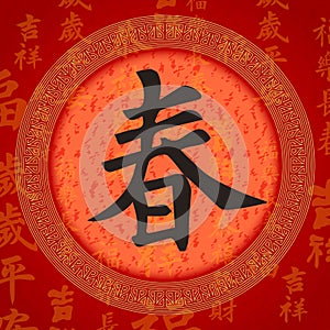 Kaligrafie čínština dobrý šťastie symboly 