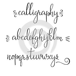 Calligraphy cursive font photo