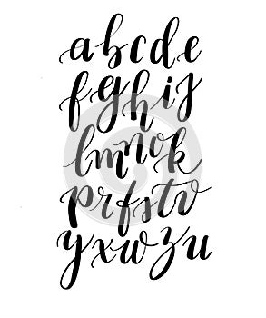 Calligraphy hand-written fonts. Handwritten brush style modern calligraphy cursive typeface