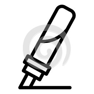 Calligraphy pen icon, outline style