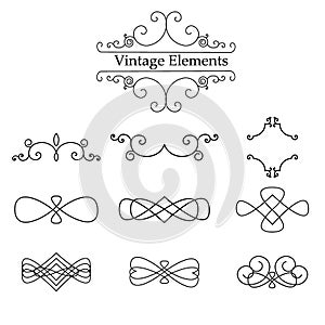 Calligraphy vintage elements vector design