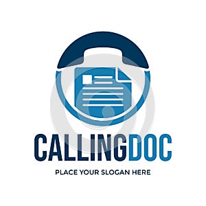 Calling Document Logo Vector