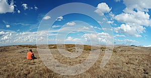 Calling home from the top of the mountain