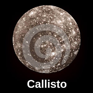 Callisto icon, realistic style