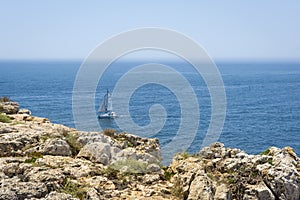 Calm Atlantic Ocean in Fortaleza de Sagres, Portugal