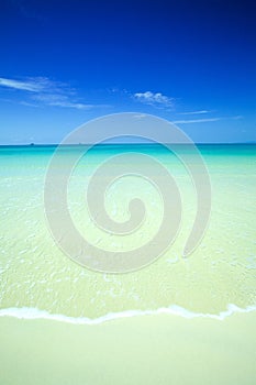 calm beach with crystal blue waters