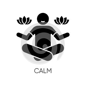 Calm black glyph icon