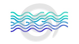Calm Blue Wave Pattern: Tranquil Water Surface Texture, vector design Generative AI