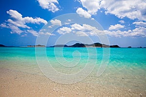 Calm clear blue waters of southern Japan