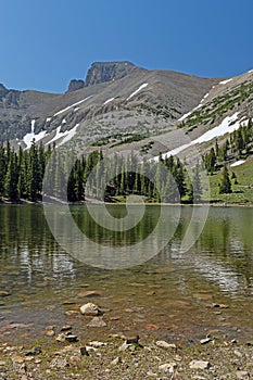 Calm Day on a Remote Alpine Lake photo