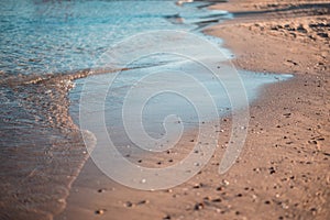 Calm Evening Surf At Black Sea