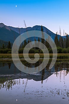 Calm evening at Vermillion Lakes