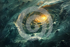 The calm eye of a storm