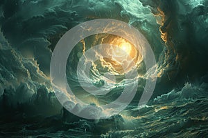 The calm eye of a storm