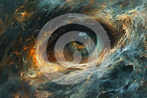 The calm eye of a storm