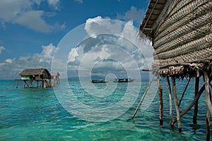 Calm in the fishing village of sea Gypsies photo