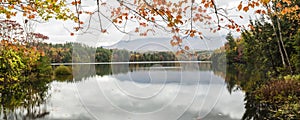 Waterbury Lake Autumn Panorama photo