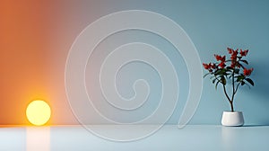 a calm gradient of complementary colors, photorealistic, HD,