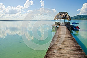 Calm Lake Peten in Guatemala photo