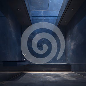 Calm Meditation Room with Marble Walls