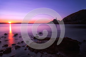 Sunrise at Mumbles lighthouse