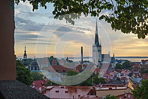 Calm morning over old town of Tallinn