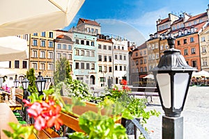 Calm old town square in Warsaw