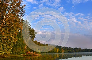 Calm and Peaceful Watts Lake at Sunrise