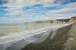 Calm rocky beach near Napier